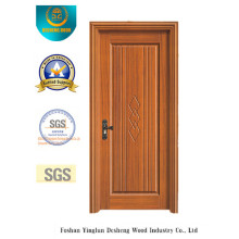 Gelbe Farbe chinesischen Stil Tür für Interieur mit massivem Holz (Xcl-842)